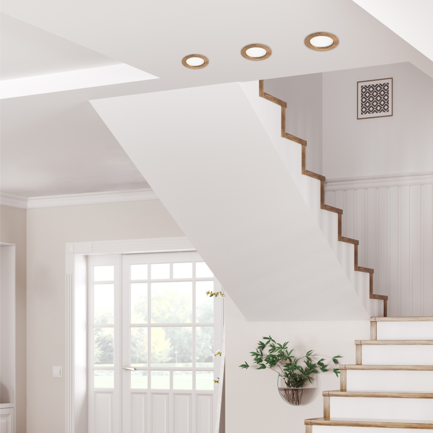 LED Vgradna svetilka WOODY SPOT LED/12,5W/230V 4000K oreh ø 16 cm