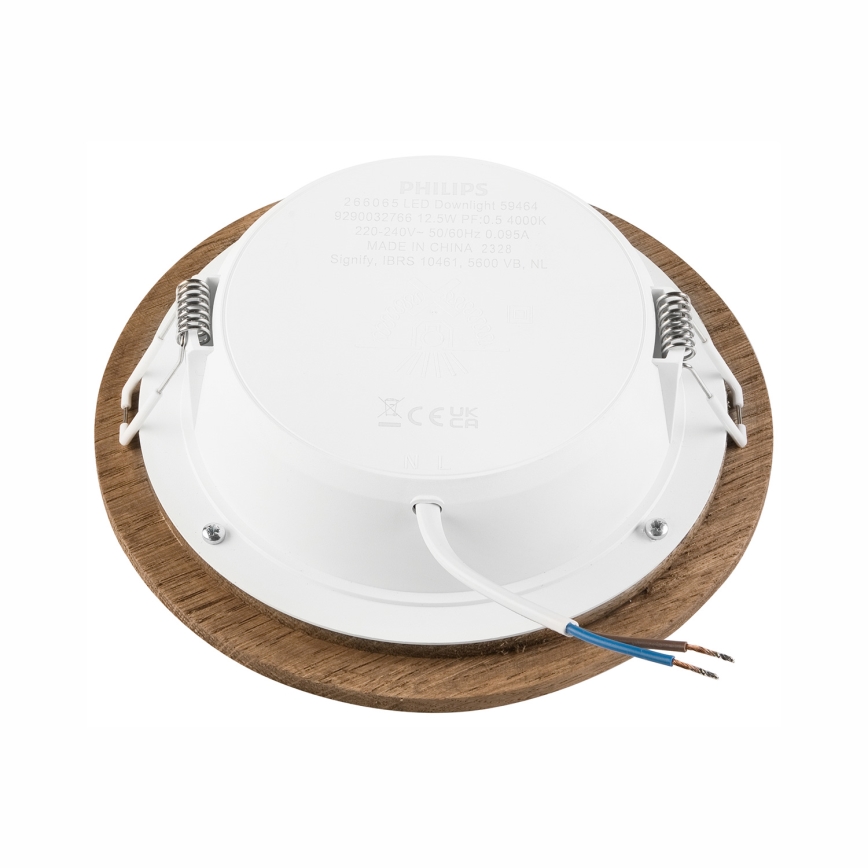 LED Vgradna svetilka WOODY SPOT LED/12,5W/230V 4000K oreh ø 16 cm