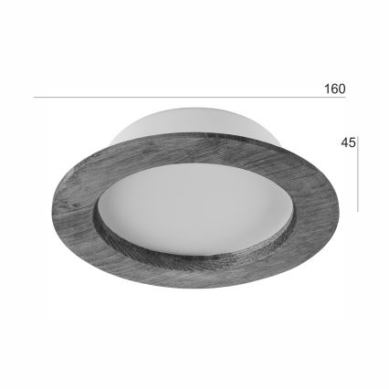 LED Vgradna svetilka WOODY SPOT LED/12,5W/230V 4000K oreh ø 16 cm