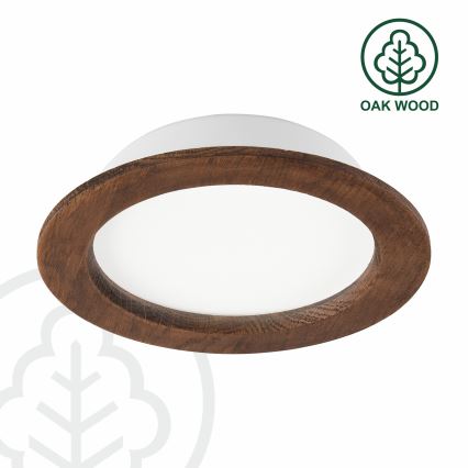 LED Vgradna svetilka WOODY SPOT LED/16,5W/230V 4000K češnja ø 18,5 cm