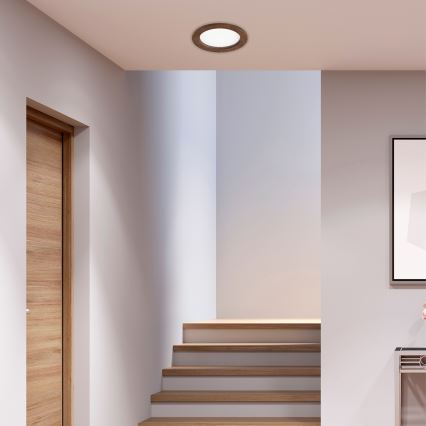 LED Vgradna svetilka WOODY SPOT LED/16,5W/230V 4000K češnja ø 18,5 cm