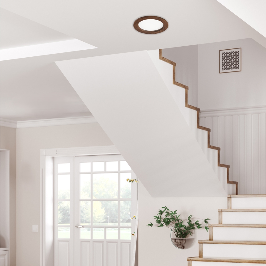 LED Vgradna svetilka WOODY SPOT LED/16,5W/230V 4000K češnja ø 18,5 cm