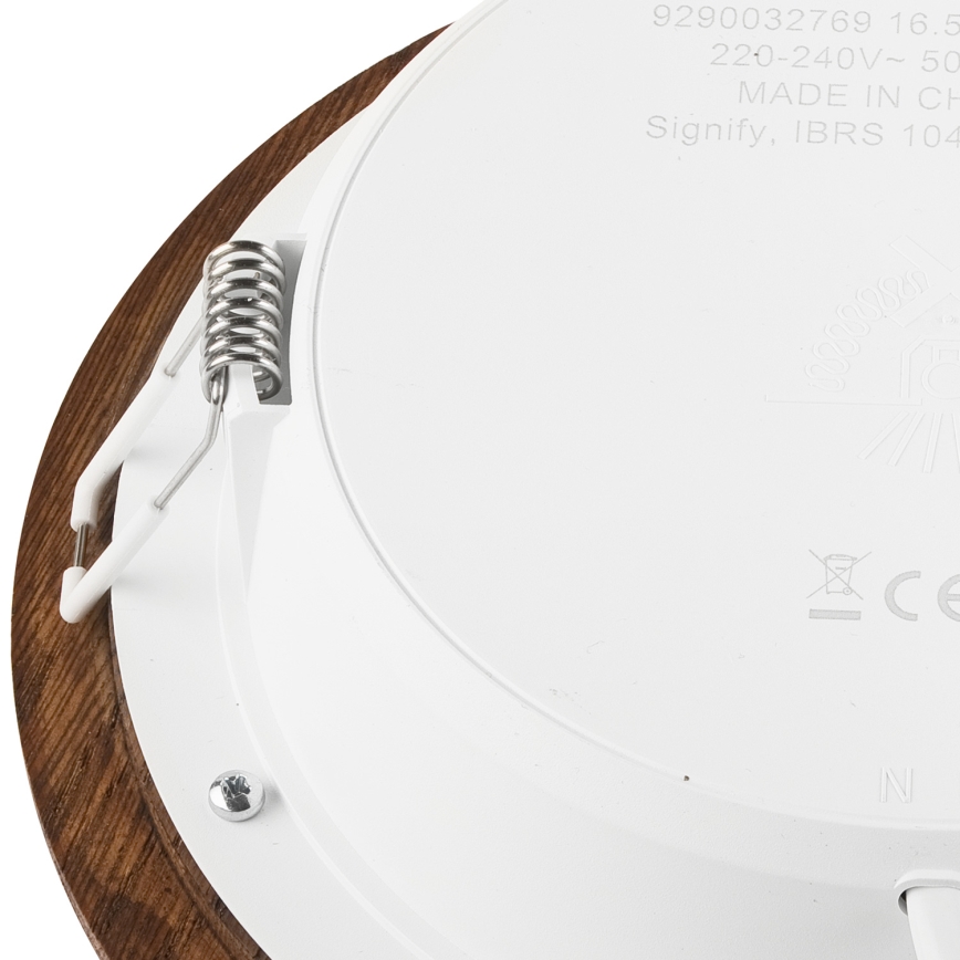LED Vgradna svetilka WOODY SPOT LED/16,5W/230V 4000K češnja ø 18,5 cm