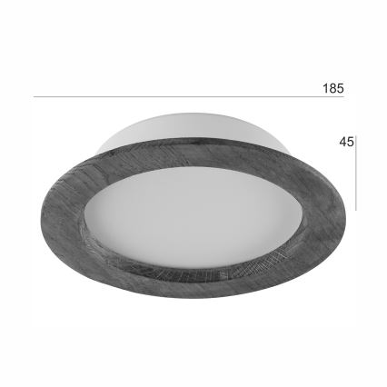 LED Vgradna svetilka WOODY SPOT LED/16,5W/230V 4000K češnja ø 18,5 cm