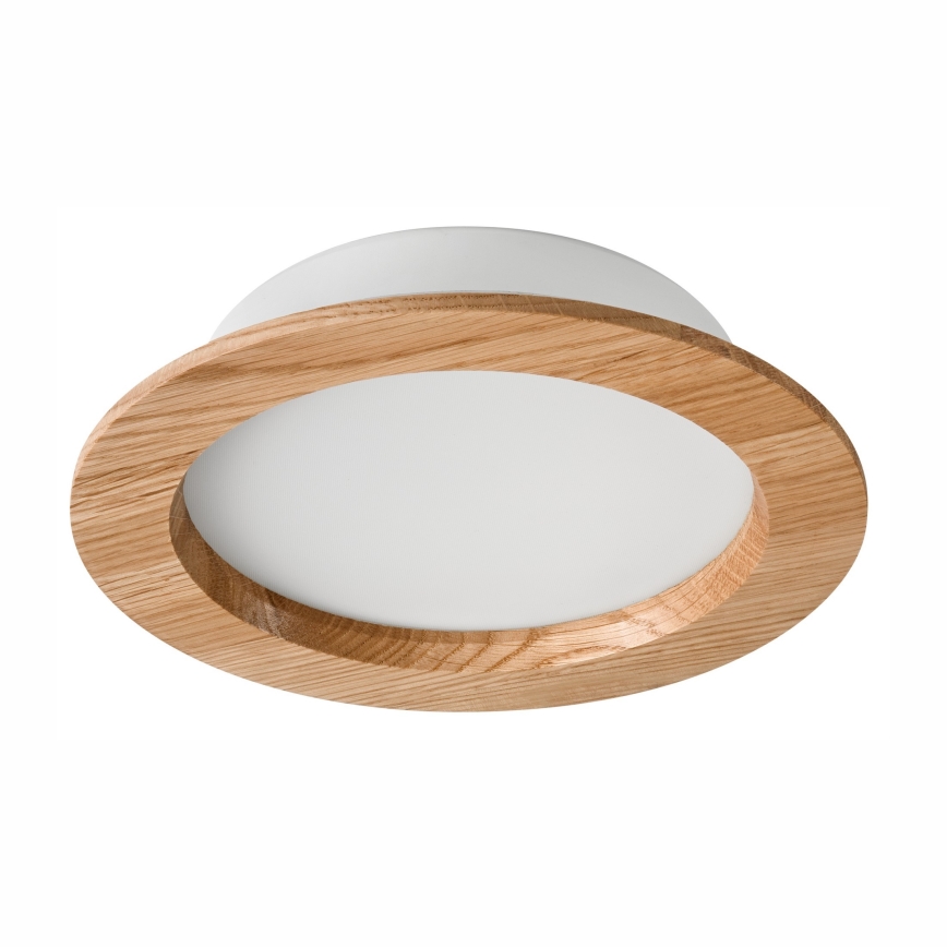 LED Vgradna svetilka WOODY SPOT LED/16,5W/230V 4000K hrast ø 18,5 cm