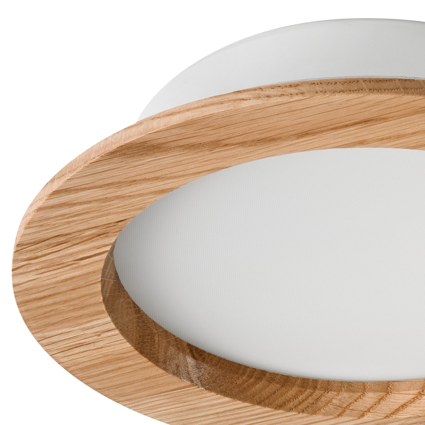 LED Vgradna svetilka WOODY SPOT LED/16,5W/230V 4000K hrast ø 18,5 cm