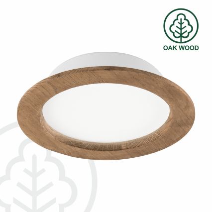 LED Vgradna svetilka WOODY SPOT LED/16,5W/230V 4000K oreh ø 18,5 cm