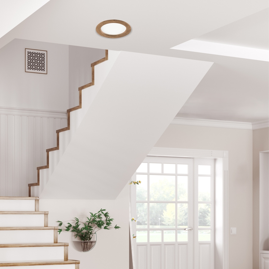 LED Vgradna svetilka WOODY SPOT LED/16,5W/230V 4000K oreh ø 18,5 cm