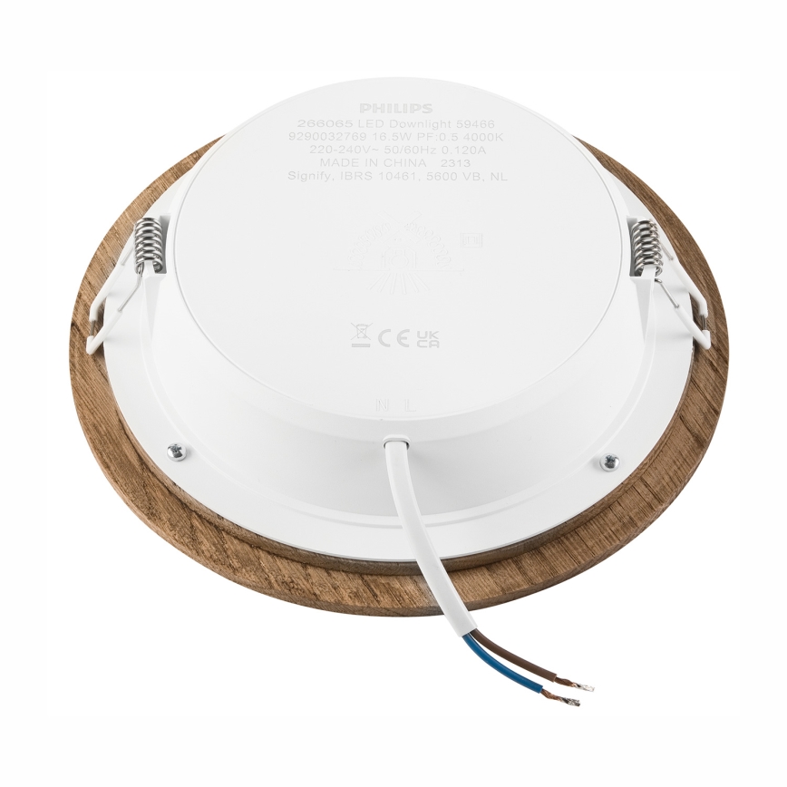 LED Vgradna svetilka WOODY SPOT LED/16,5W/230V 4000K oreh ø 18,5 cm