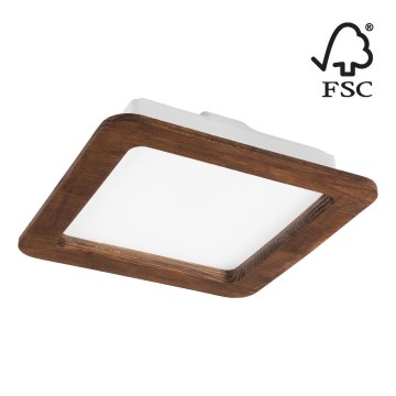 LED Vgradna svetilka WOODY SPOT LED/17W/230V 3000K češnja 18,5x18,5 cm