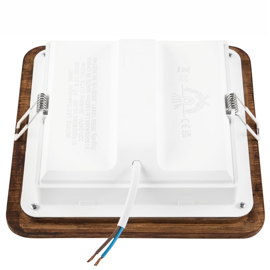 LED Vgradna svetilka WOODY SPOT LED/17W/230V 3000K češnja 18,5x18,5 cm