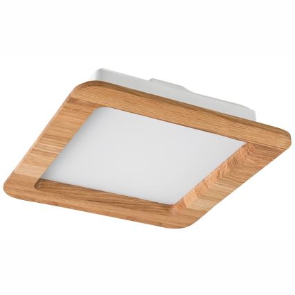 LED Vgradna svetilka WOODY SPOT LED/17W/230V 3000K hrast 18,5x18,5 cm