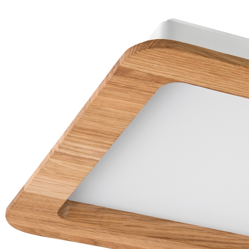 LED Vgradna svetilka WOODY SPOT LED/17W/230V 3000K hrast 18,5x18,5 cm