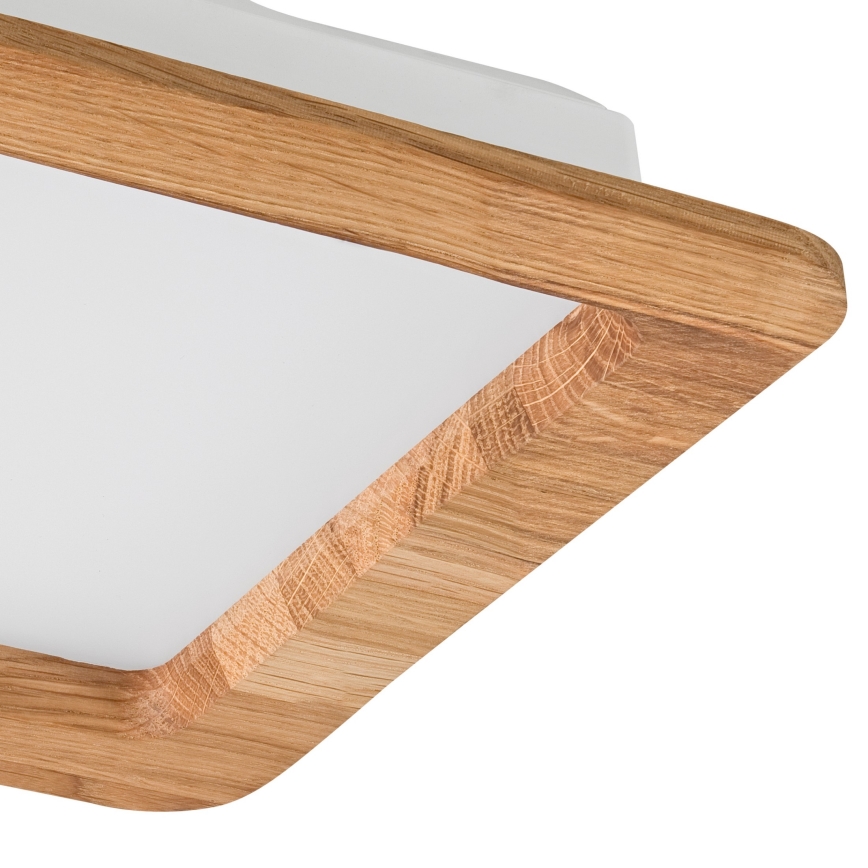 LED Vgradna svetilka WOODY SPOT LED/17W/230V 3000K hrast 18,5x18,5 cm