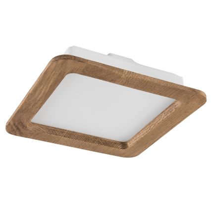 LED Vgradna svetilka WOODY SPOT LED/17W/230V 3000K oreh 18,5x18,5 cm