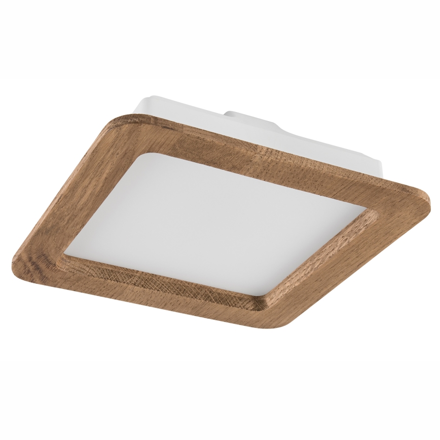 LED Vgradna svetilka WOODY SPOT LED/17W/230V 3000K oreh 18,5x18,5 cm