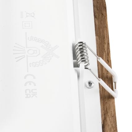 LED Vgradna svetilka WOODY SPOT LED/17W/230V 3000K oreh 18,5x18,5 cm