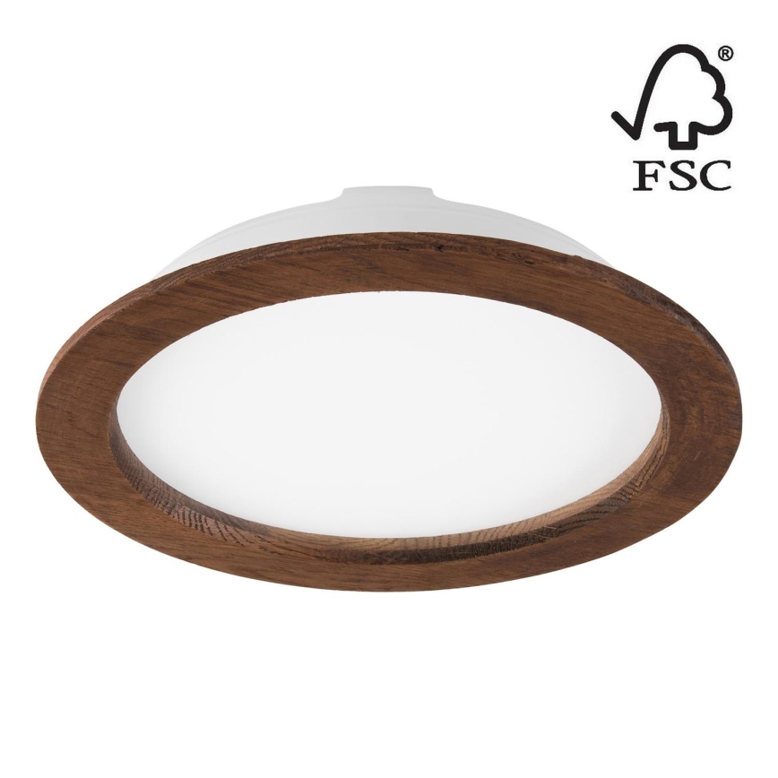 LED Vgradna svetilka WOODY SPOT LED/23,5W/230V 4000K češnja ø 23,5 cm