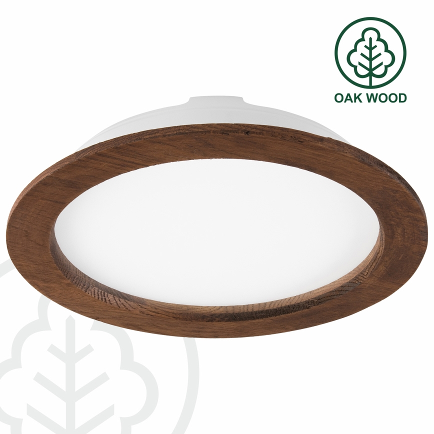LED Vgradna svetilka WOODY SPOT LED/23,5W/230V 4000K češnja ø 23,5 cm