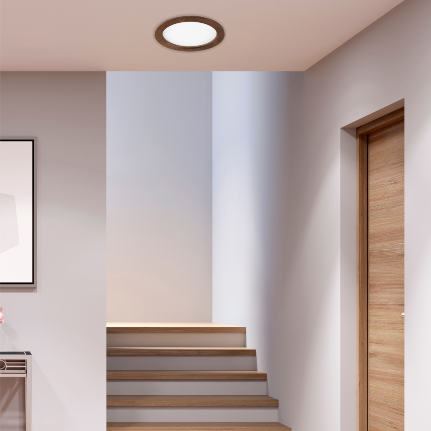 LED Vgradna svetilka WOODY SPOT LED/23,5W/230V 4000K češnja ø 23,5 cm