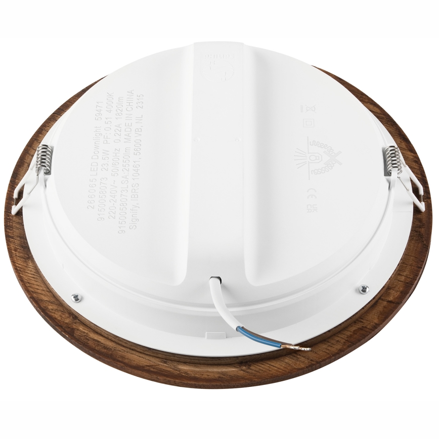 LED Vgradna svetilka WOODY SPOT LED/23,5W/230V 4000K češnja ø 23,5 cm
