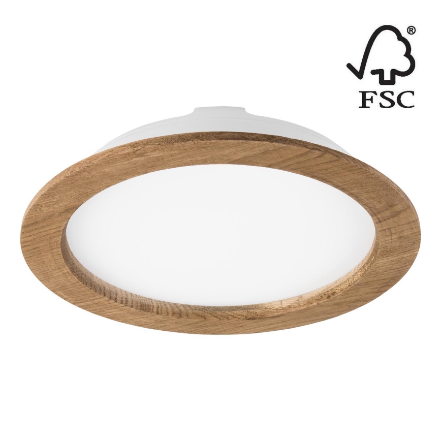 LED Vgradna svetilka WOODY SPOT LED/23,5W/230V 4000K oreh ø 23,5 cm