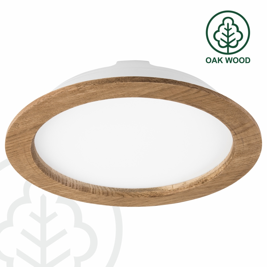 LED Vgradna svetilka WOODY SPOT LED/23,5W/230V 4000K oreh ø 23,5 cm