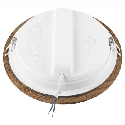 LED Vgradna svetilka WOODY SPOT LED/23,5W/230V 4000K oreh ø 23,5 cm