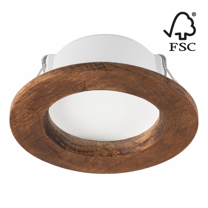 LED Vgradna svetilka WOODY SPOT LED/5,5W/230V 4000K češnja ø 10 cm