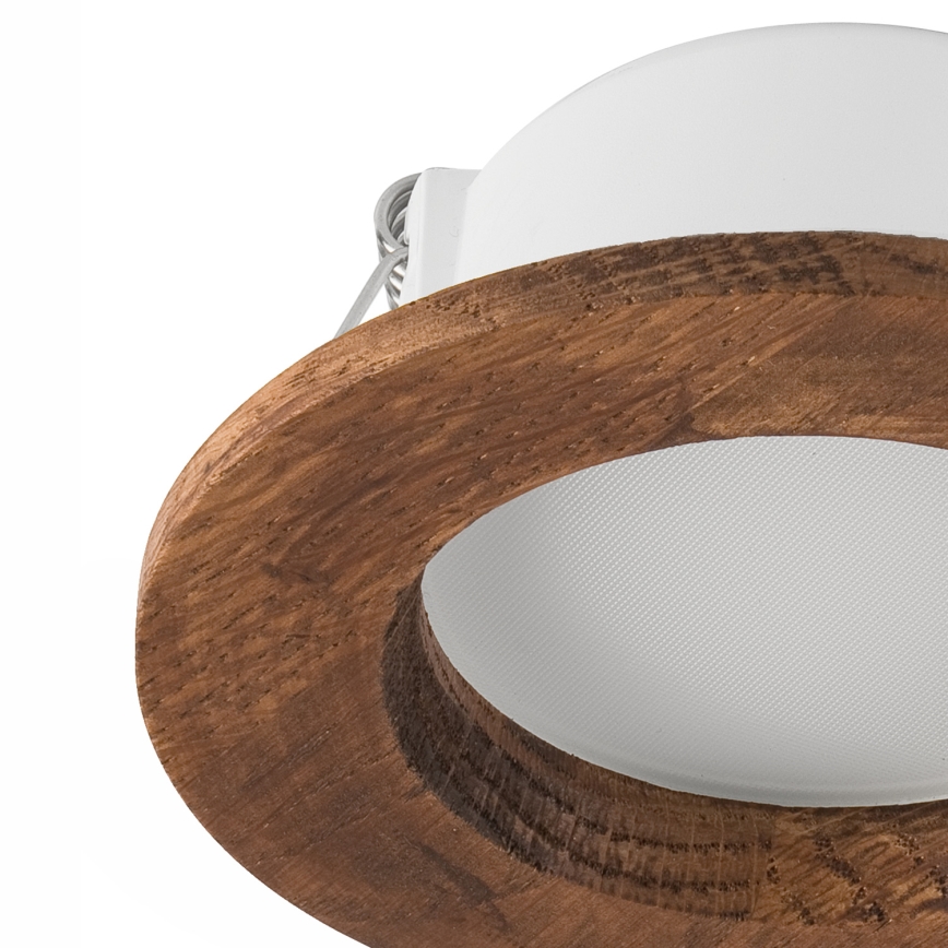 LED Vgradna svetilka WOODY SPOT LED/5,5W/230V 4000K češnja ø 10 cm