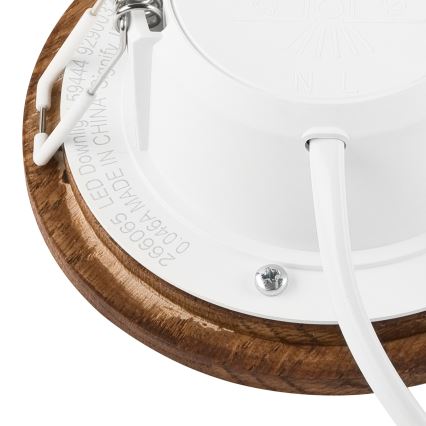 LED Vgradna svetilka WOODY SPOT LED/5,5W/230V 4000K češnja ø 10 cm