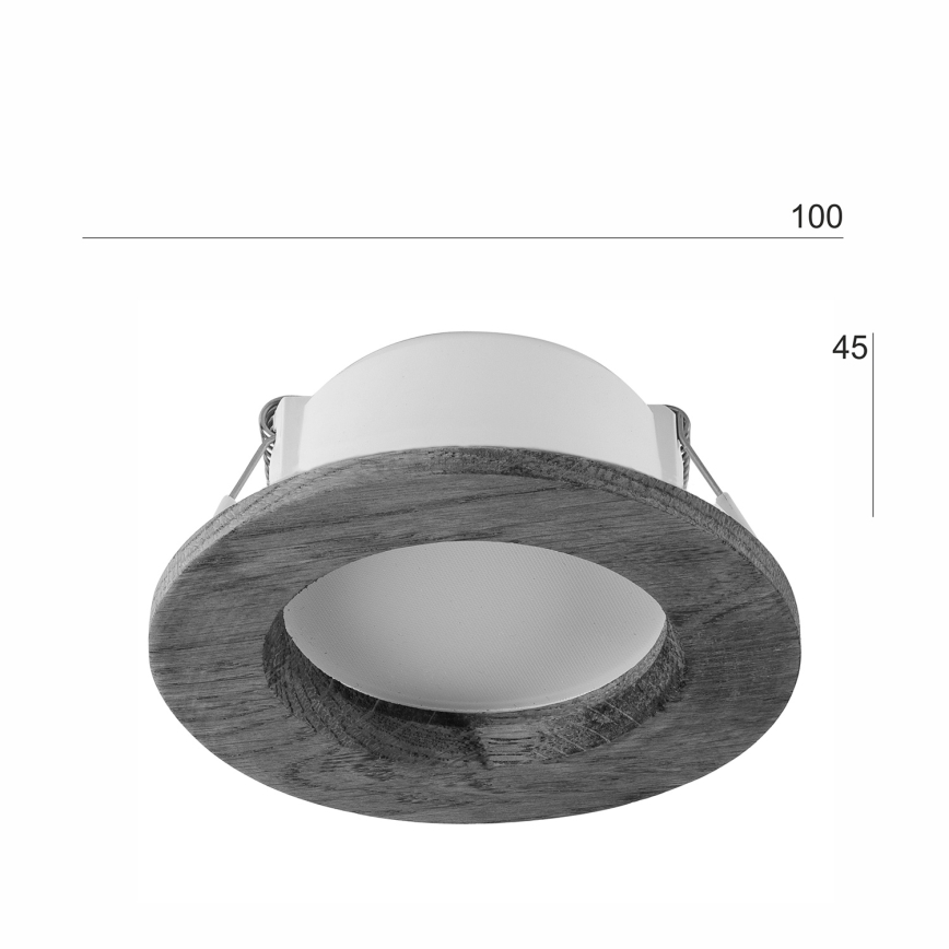 LED Vgradna svetilka WOODY SPOT LED/5,5W/230V 4000K češnja ø 10 cm