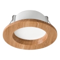 LED vgradna svetilka WOODY SPOT LED/5,5W/230V 4000K hrast Ø 10 cm