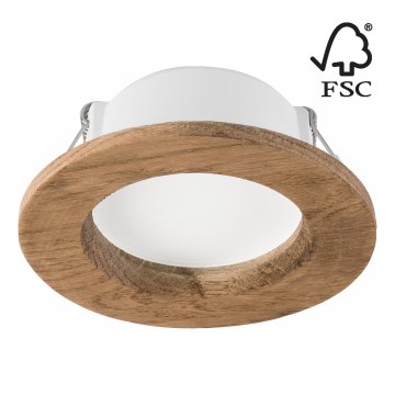 LED Vgradna svetilka WOODY SPOT LED/5,5W/230V 4000K oreh ø 10 cm