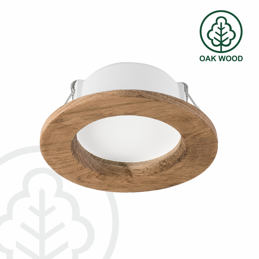 LED Vgradna svetilka WOODY SPOT LED/5,5W/230V 4000K oreh ø 10 cm