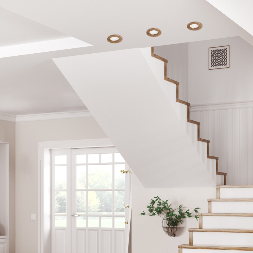 LED Vgradna svetilka WOODY SPOT LED/5,5W/230V 4000K oreh ø 10 cm