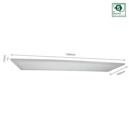 LED Vgradni panel ALGINE DUO 2v1 LED/30W/230V 120x30 cm