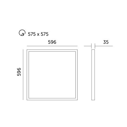 LED Vgradni panel LED/40W/230V 4000K 60x60 cm
