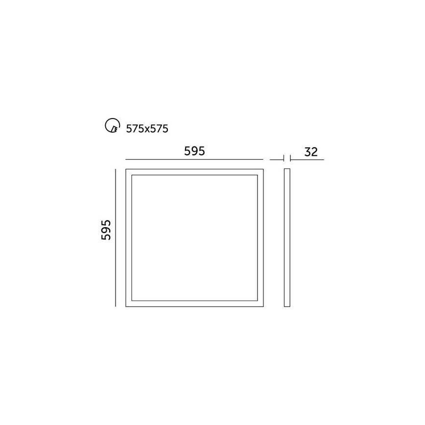 LED vgradni panel za spuščeni strop DAVRO LED/40W/230V 4000K 59,5x59,5 cm bel