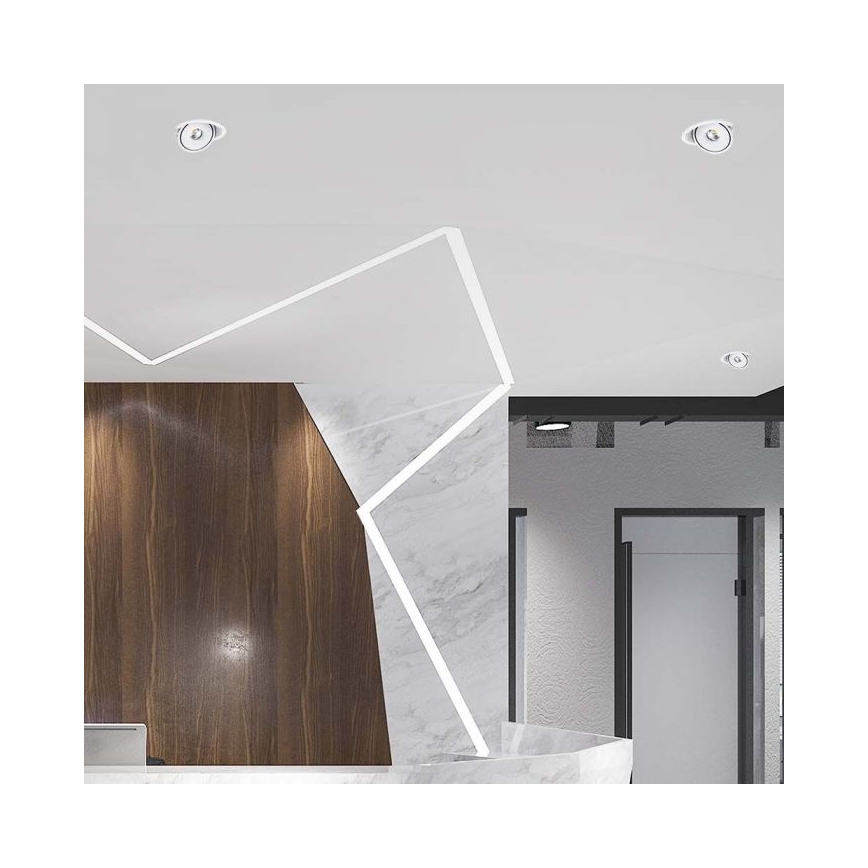 LED Vgradni reflektor LED/28W/230V 3000/4000/6400K pr. 20 cm bela