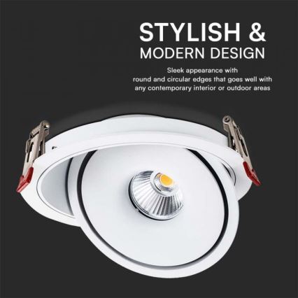 LED Vgradni reflektor LED/28W/230V 3000/4000/6400K pr. 20 cm bela
