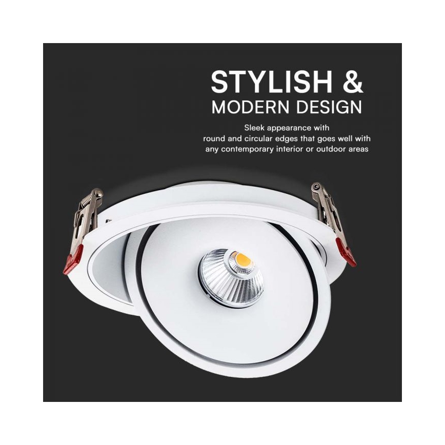 LED Vgradni reflektor LED/28W/230V 3000/4000/6400K pr. 20 cm bela