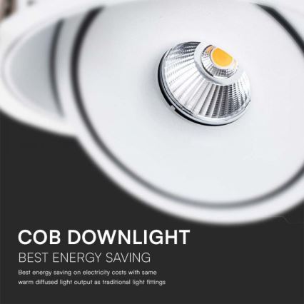 LED Vgradni reflektor LED/28W/230V 3000/4000/6400K pr. 20 cm bela