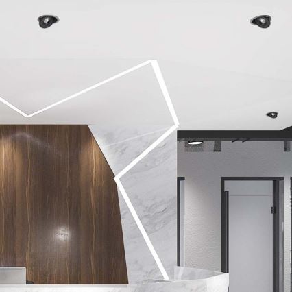 LED Vgradni reflektor LED/28W/230V 3000/4000/6400K pr. 20 cm črna