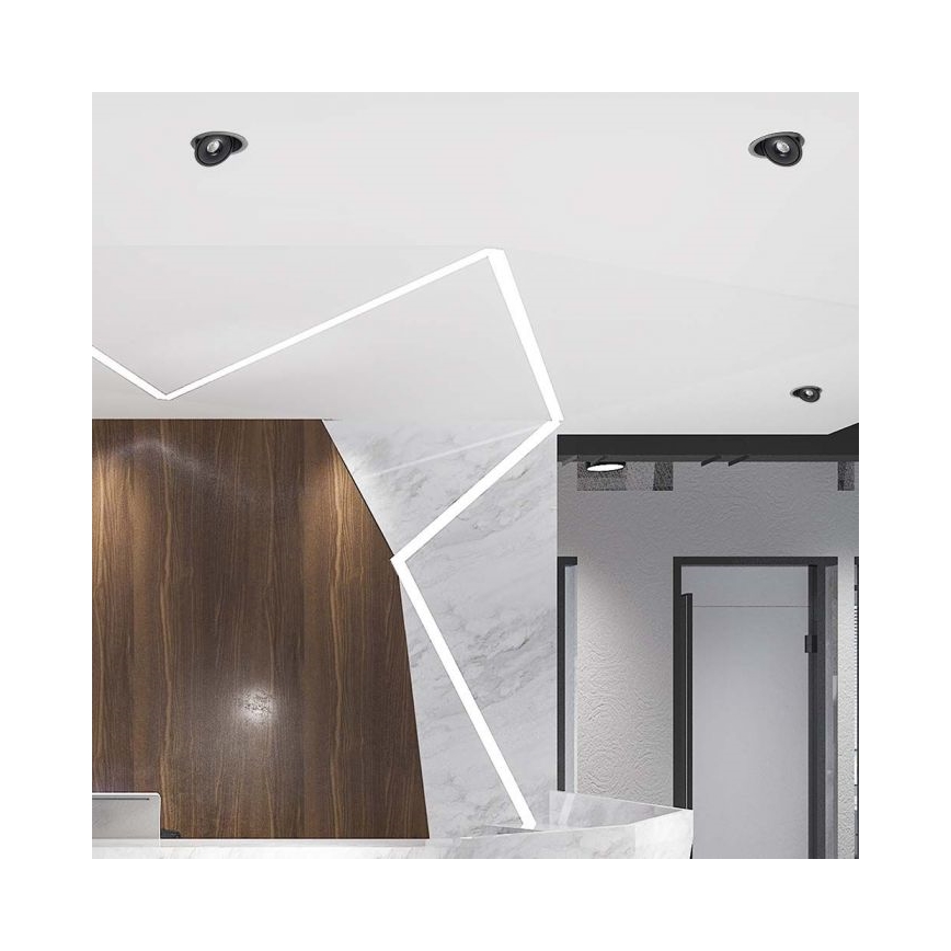 LED Vgradni reflektor LED/28W/230V 3000/4000/6400K pr. 20 cm črna