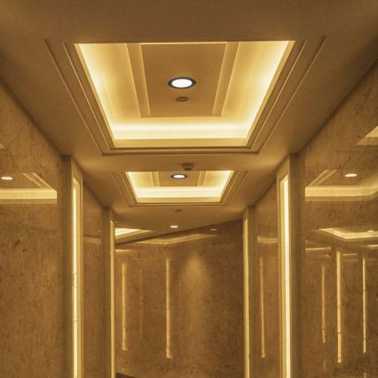 LED Vgradni reflektor LED/28W/230V 3000/4000/6400K pr. 20 cm črna