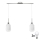 LED viseča lampa HARMA 2xE27/60W/230V matni krom/bela