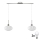LED viseča luč HARMA 2xE27/60W/230V mat krom/bela