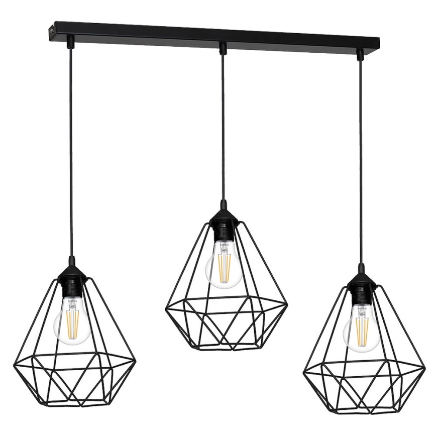LED Viseča svetilka BASKET 3xE27/4,3W/230V