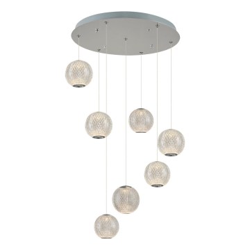LED viseča svetilka CREMONA 7xLED/5W/230V 3000K mat krom